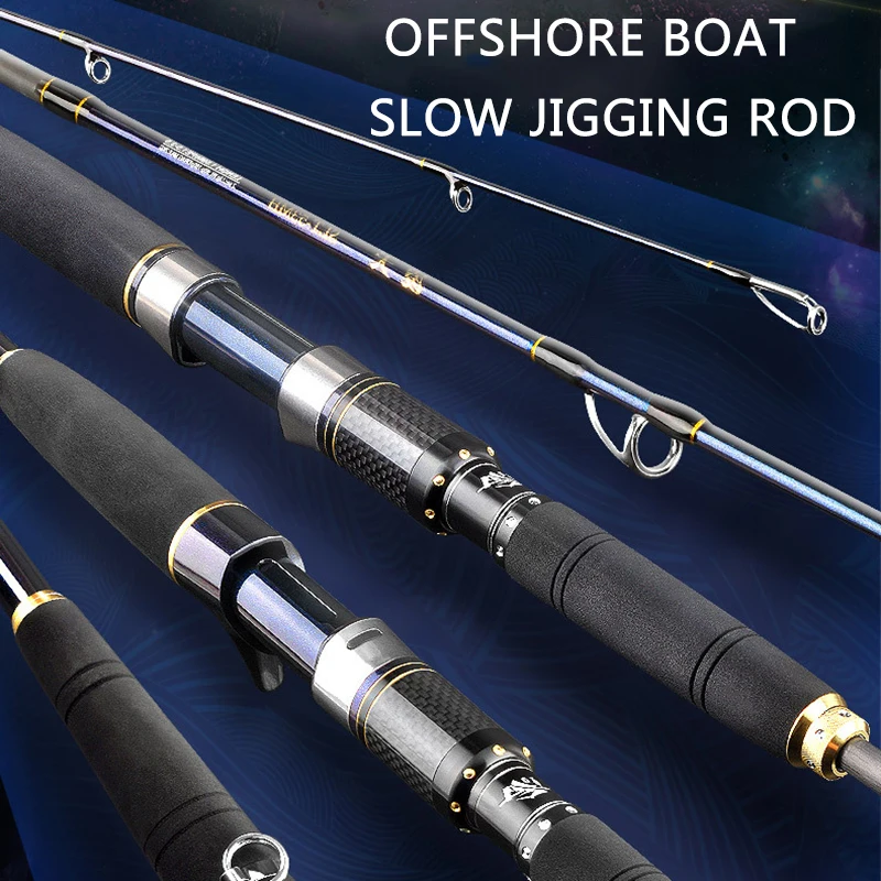 

OURBEST Slow Jigging Fishing Rod Pole 1.59/1.89m Spinning Casting Rod Pole Super Hard M/MH/H/XH Offshore Boat Rod