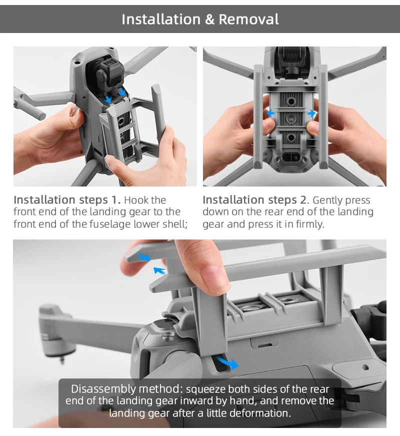 Комплект удлинителя шасси для DJI Mavic Air 2/AIR 2S защитная подставка высоты удлинитель