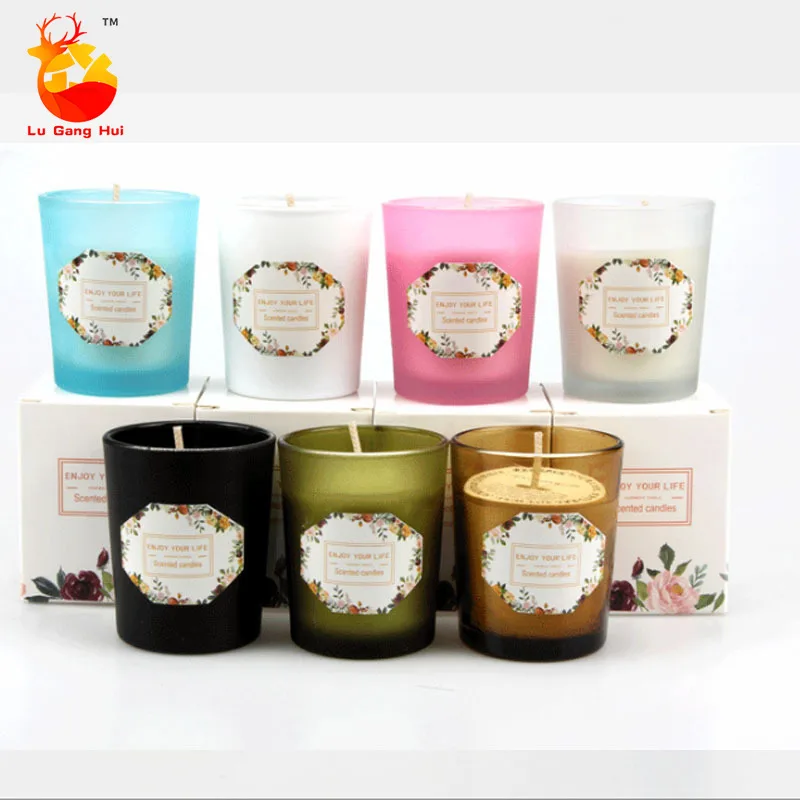 Свеча для ароматерапии без дыма стеклянный соевый воск сделай сам романтическая