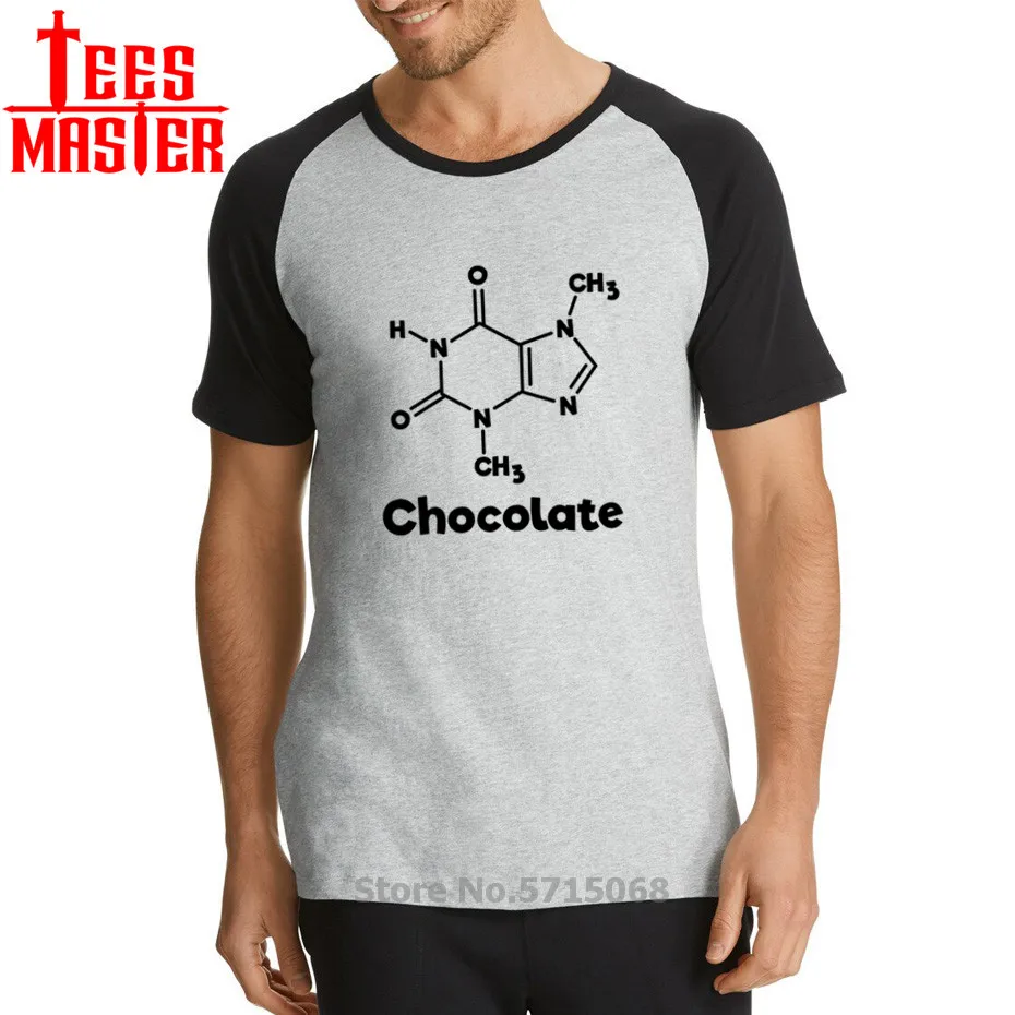 Футболка мужская с коротким рукавом смешная принтом молекул шоколада новая