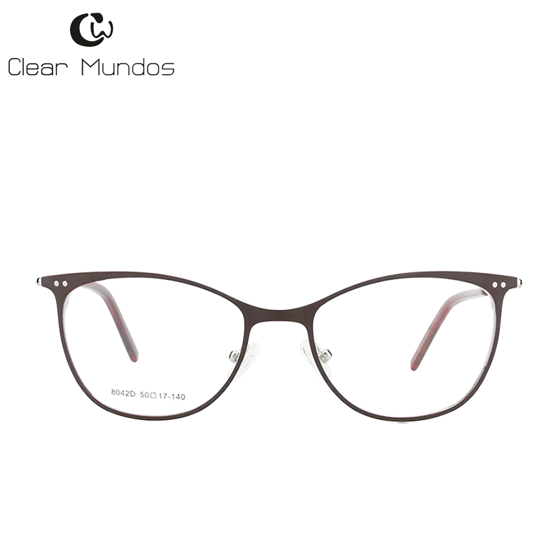 Прозрачные классические женские очки MUNDOS кошачий глаз металлические для
