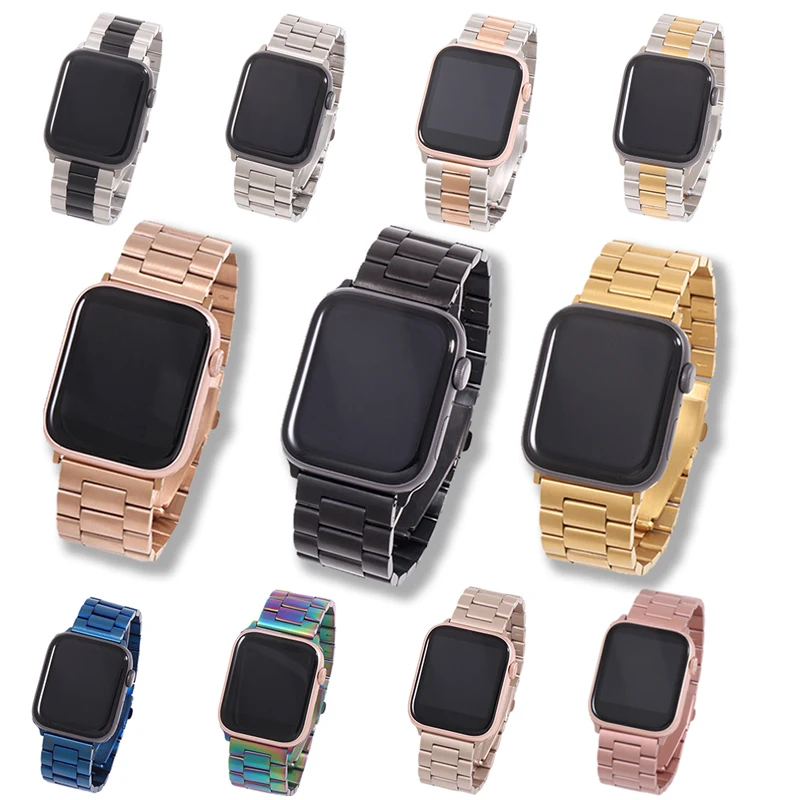 Ремешок из нержавеющей стали для Apple Watch 6 5 4 3 2 1 42 мм 38 40 44 мм|Ремешки часов| |