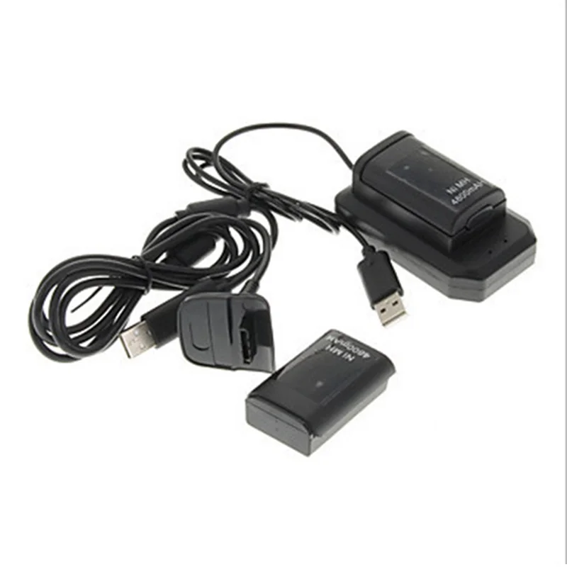 New USB Charger for XBOX Controller + 2pcs Rechargeable Battery Power Adapter 360 Wireless | Электроника