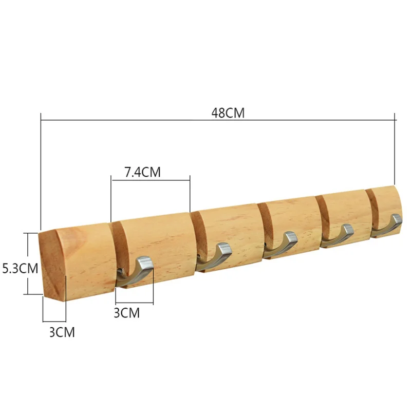 Скандинавские твердые деревянные крючки для одежды вешалки ванной комнаты