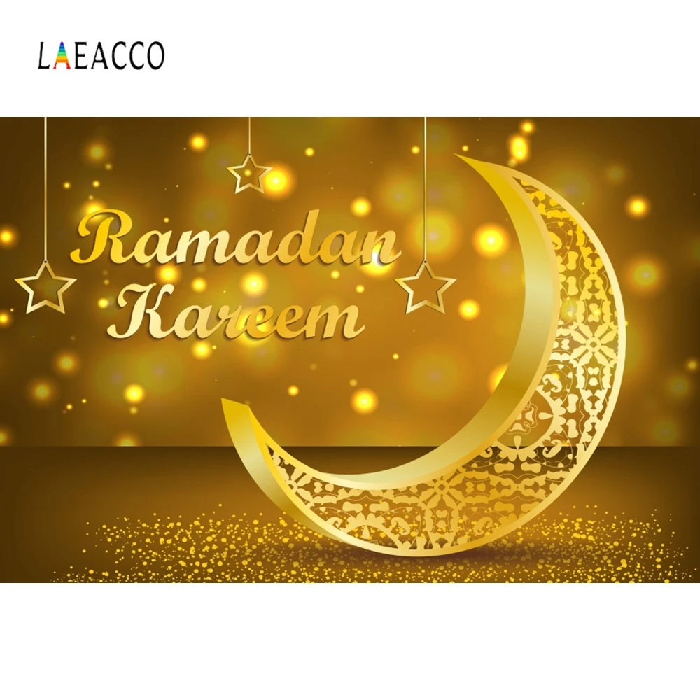 Фотофон Laeacco Eid Mubarak Рамадана karem фоны для фотостудии с изображением полумесяца