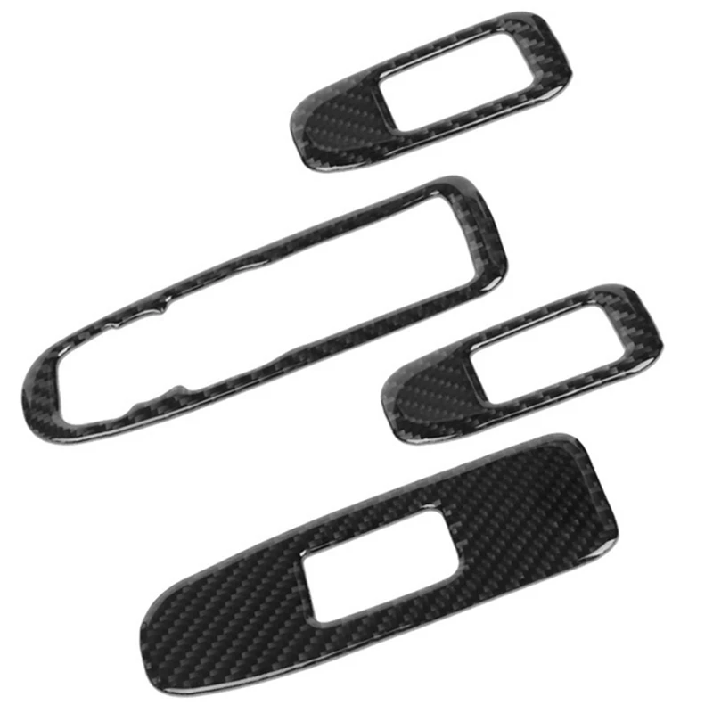 Углеродное волокно двери автомобиля подлокотник окно стекло Лифт кнопка