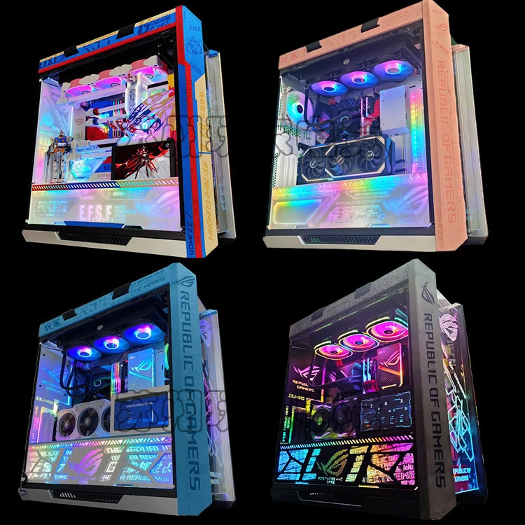 ROG Strix Helios PC Case MOD ROG Cover ASUS ROG HELIOS GX601Leather Armor Suede Coat Shroud ATX Chassis Flipping Decoration MOD