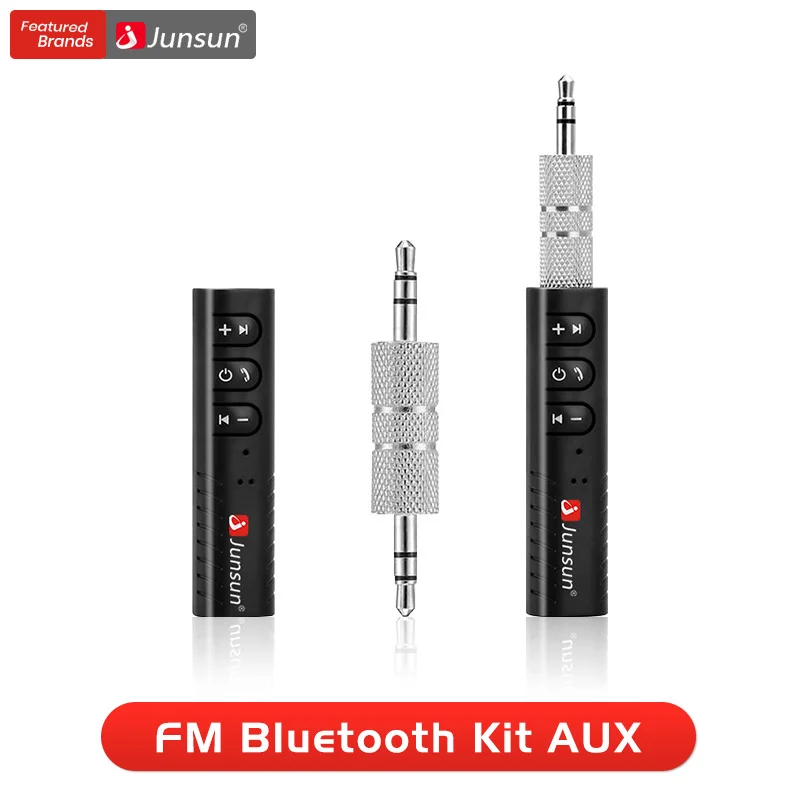 Junsun Автомобильный Bluetooth AUX Универсальный 3 5 мм разъем комплект аудио адаптер fm