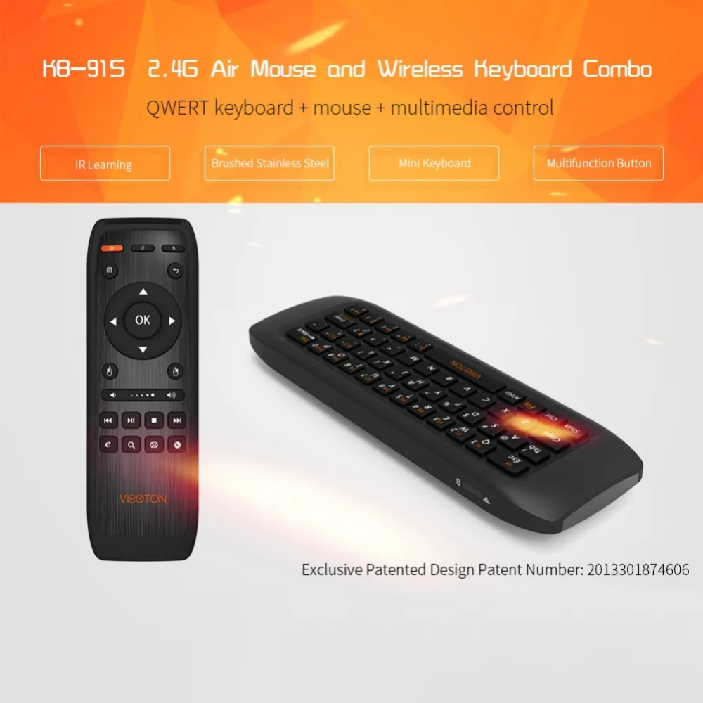 2 4 г Fly Air mouse Raspberry pi 3 Беспроводная клавиатура Дистанционное управление учебная