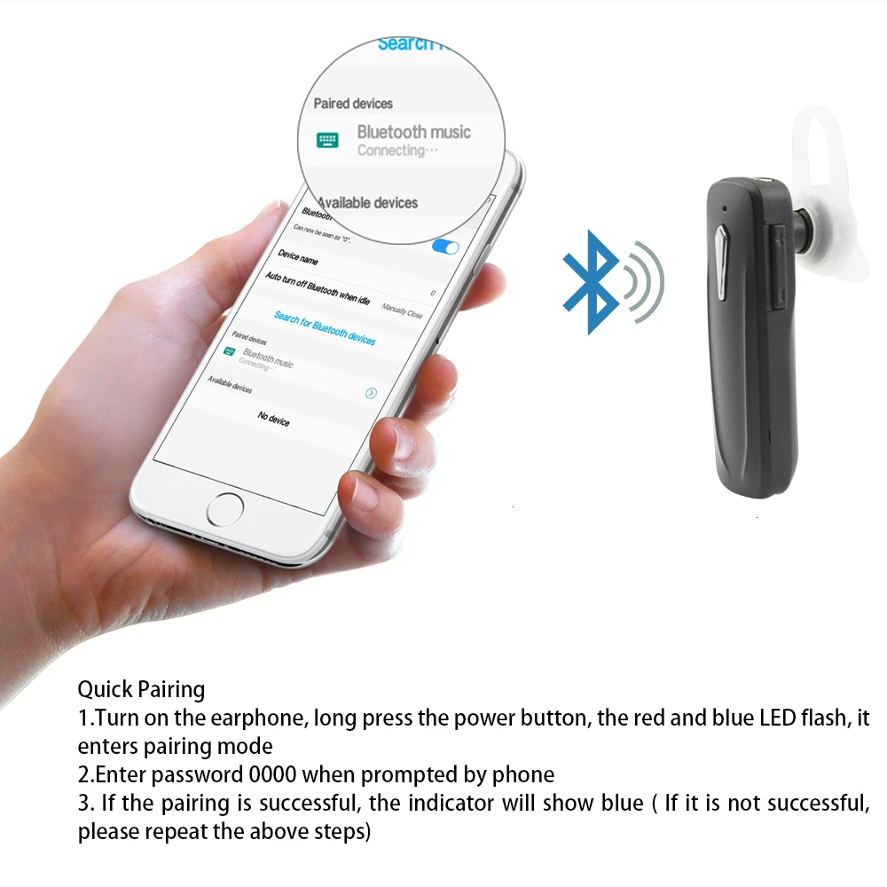Bluetooth-наушники с микрофоном для Huawei Xiaomi Iphone | Электроника