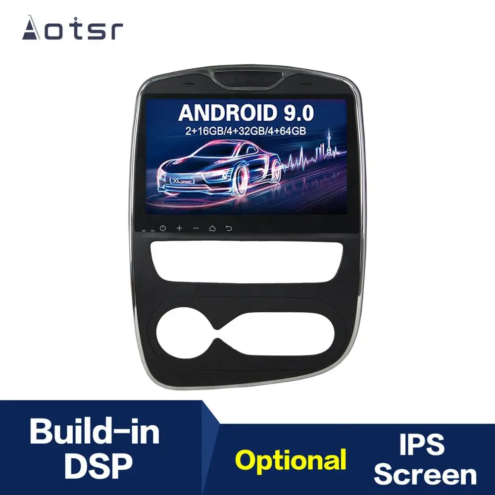 10 1 дюйма Android 9 4 + 64G DSP ips Автомобильный плеер gps навигация для Renault Clio 2013 2018 головное