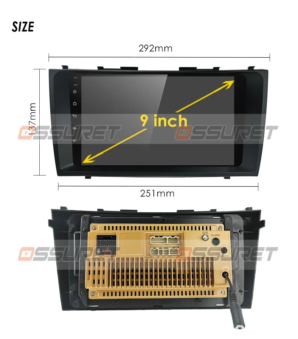 

2din 9inch Android 10 Car DVD Radio Player for Toyota Camry 2007 2008 2009 2010 2011 Navigation Gps Multimedia Video 2.5D Screen