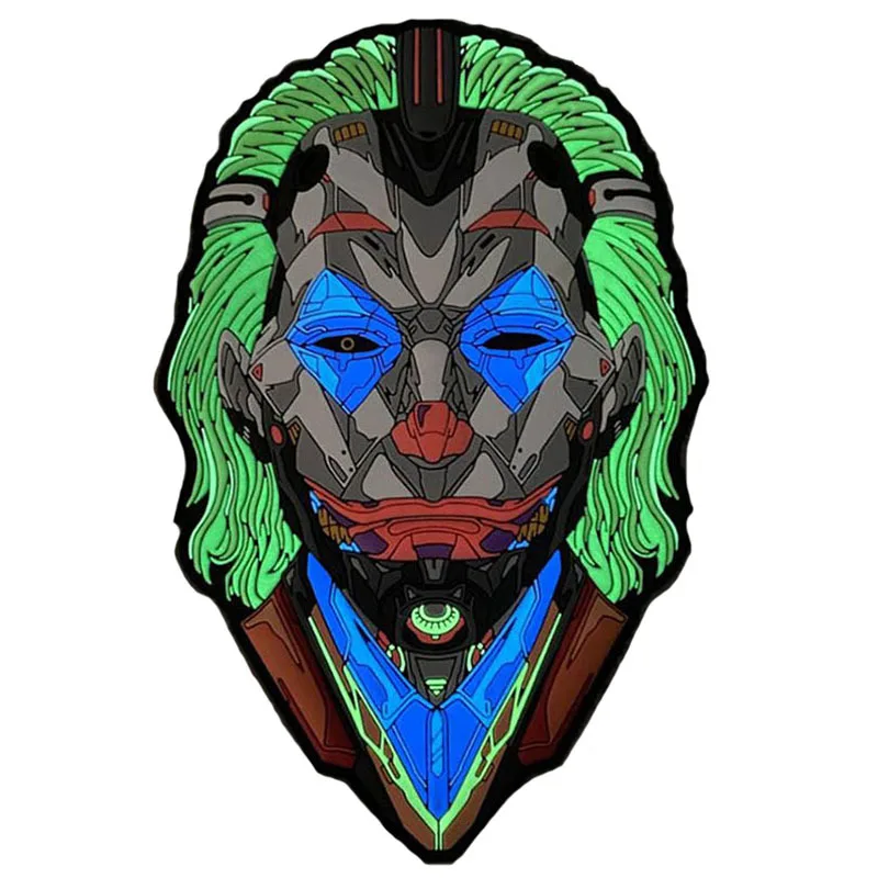 

Значок на липучке с вышивкой в виде клоуна