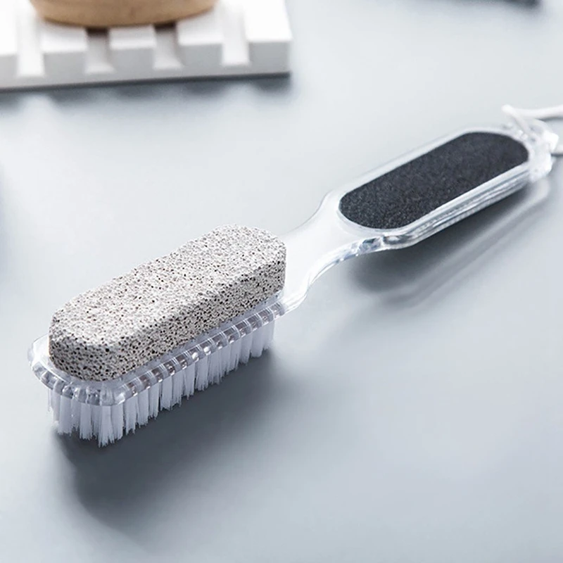 

Home Foot Pumice Stone 4 In 1 Stone Dead Skin Remover Brush Pedicure Grinding Double Head Cleaning Brush - Janitorial & Sanitati