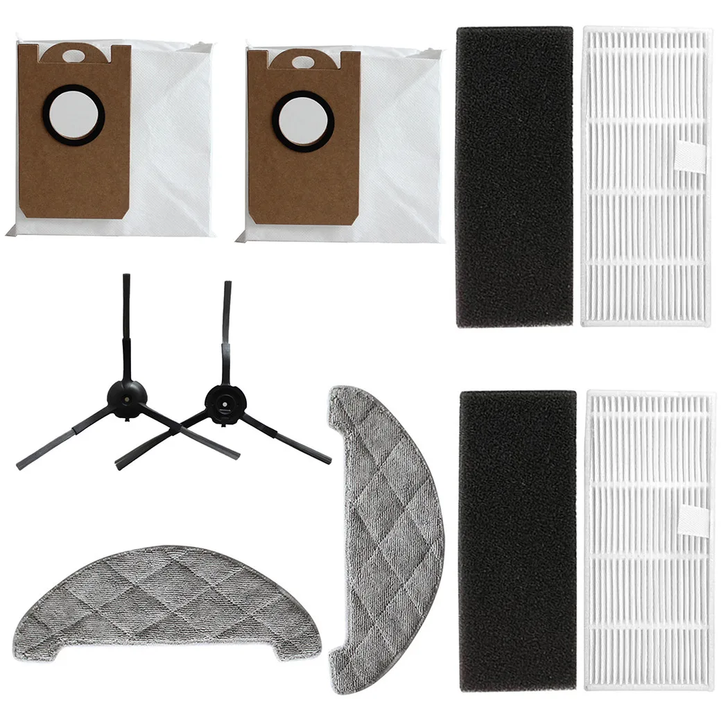 

2*Mop Cloth Rags 2*Filters 2*Dust Bags 2*Side Brushes Filter For S9 Vacuum Cleaner *100% Brand New And High Quality