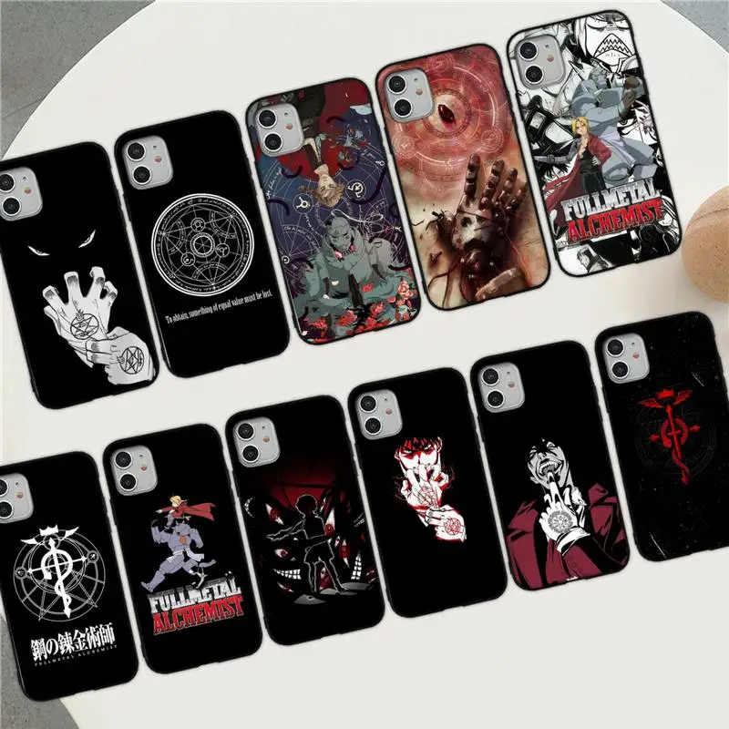 

Anime Fullmetal Alchemist Phone Case for iPhone 11 12 13 mini pro XS MAX 8 7 6 6S Plus X 5S SE 2020 XR cover