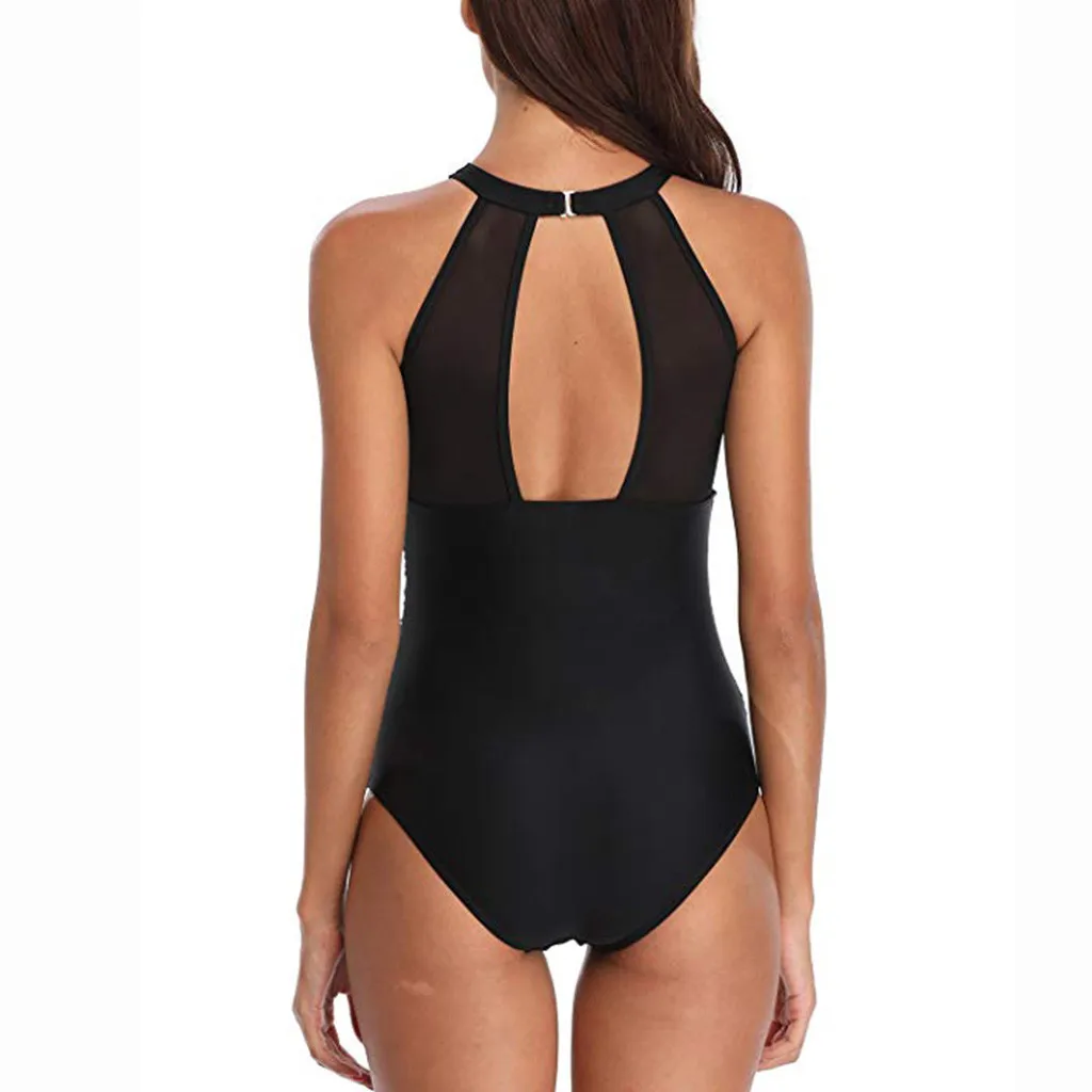 Женский купальник бикини пляжная одежда высокая талия сексуальный черный на