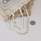 Серебряный Цвет Изысканный Благородный Великолепный очаровательный модный 6 мм цепь для женщин мягкая змея леди новое горячее ожерелье серебряные ювелирные изделия, N193