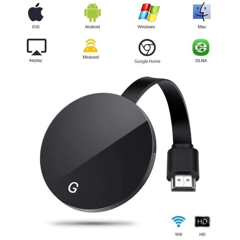 Mira экран G7s 2,4G 5G 1080P беспроводной HDMI Android tv stick Miracast Airplay Wifi ключ приемник зеркальный экран стример литой