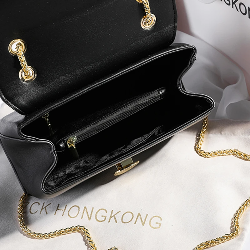 

100%Genuine Leather Diamond Lattic Chain Flap for Women 2021 Luxury Brand Crossbody Shoulder Handbags Design Underarm Bags Cc Gg