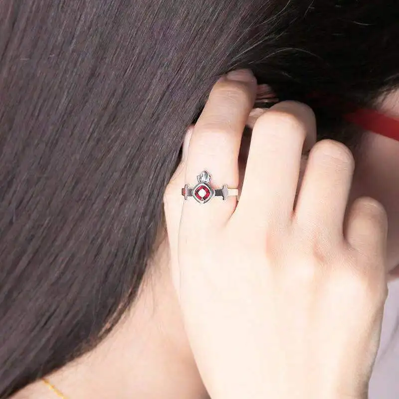 Fate Grand Order FGO Emiya Shirou Tohsaka Rin кольцо на палец S925 Стерлинговое Серебро модные