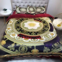 35 46pcs queen king size bedding sets super soft crystal velvet bed set bed sheet setbed set luxury bed linen pillowcases