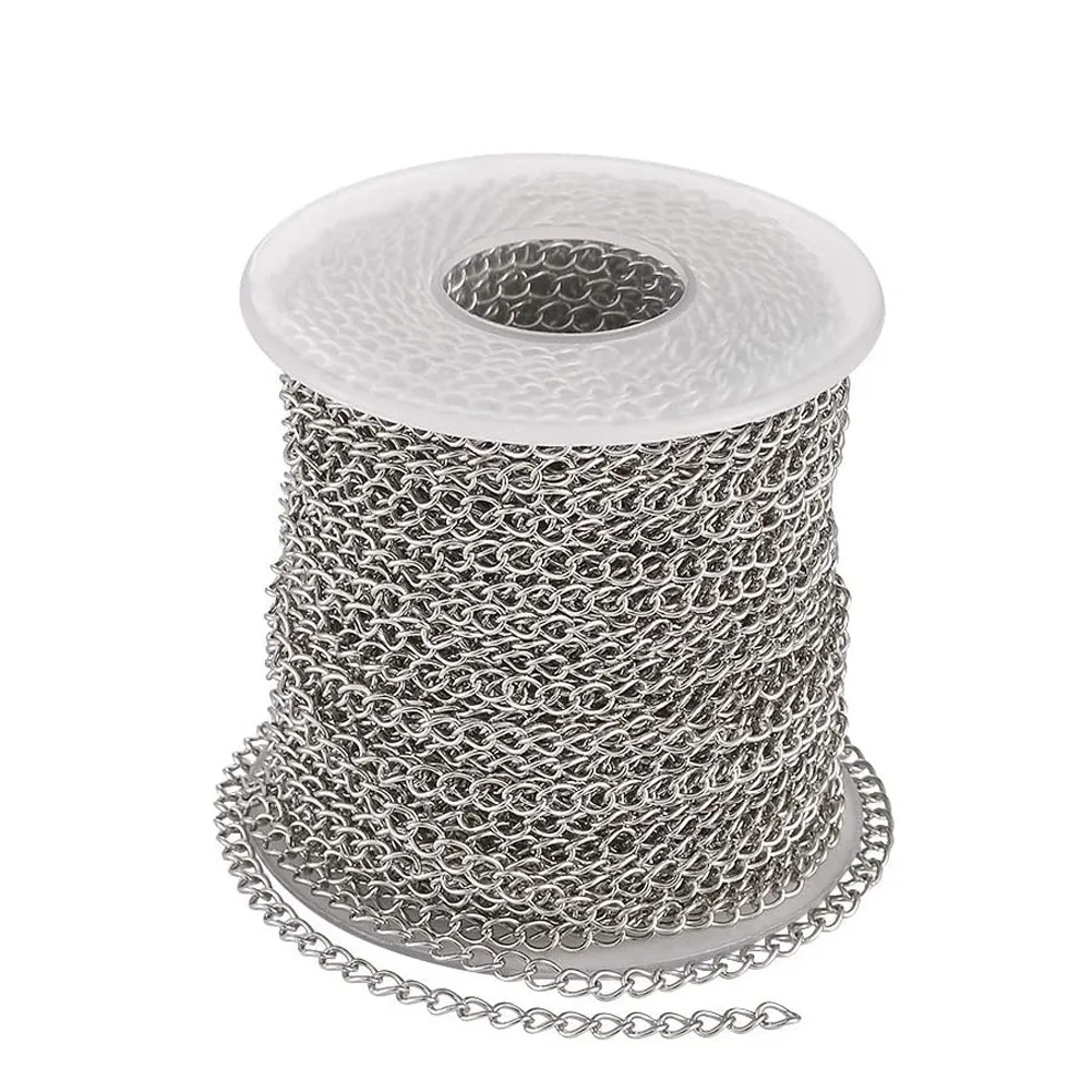 Tail Chain Twisted Chain 304 Stainless Steel Jewelry Chain Handmade Necklace Semi-Finished DIY Jewelry Accessories chains diy