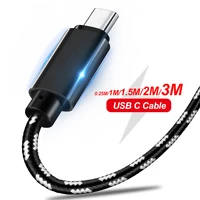 2 1a usb type c cable max 3m usb charging for samsung xiaomi huawei oneplus fast charge mobile phone charging wire usb c cable