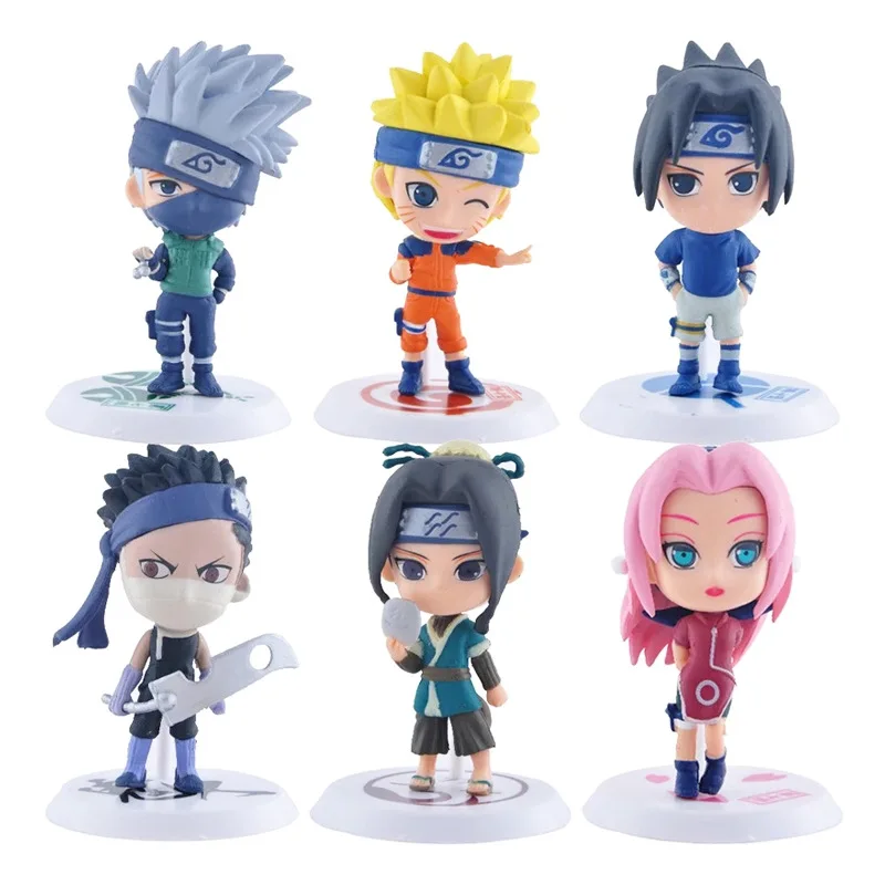 6 Pcs/Set of 19Q Version 7cm Blast Anime Doll Hand-made Sasuke Kakashi Can Give Birthday and Christmas Gifts Children's Toys | Игрушки и