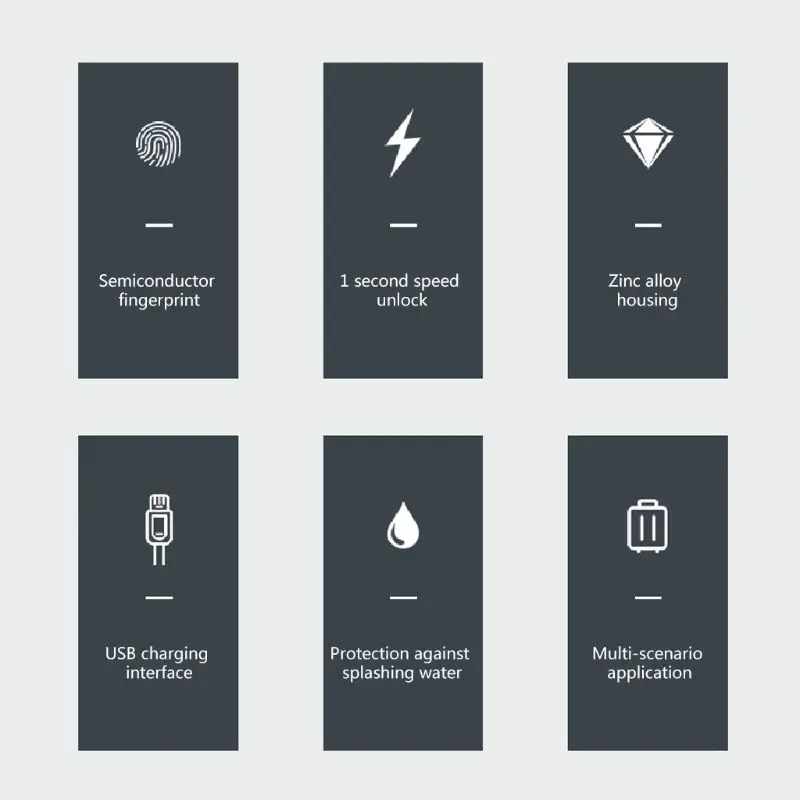 

Fingerprint Keyless Door Lock Smart Biometric Electronic Padlock Anti-theft