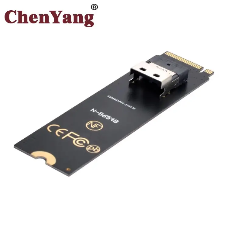 

Chenyang NGFF M-Key NVME to U.2 U2 Kit SFF-8639 to SFF-8654 Slimline SAS PCIe SSD Adapter for