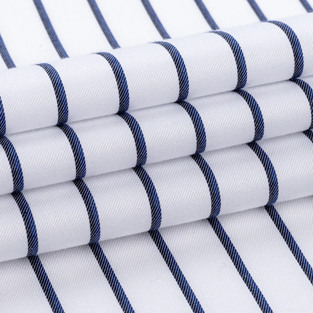 

Men's Striped Plaid Long Sleeve Non-iron Dress Shirt Pocketless Quality Comfortable 100% Cotton Business Wrinkle Free Shirts