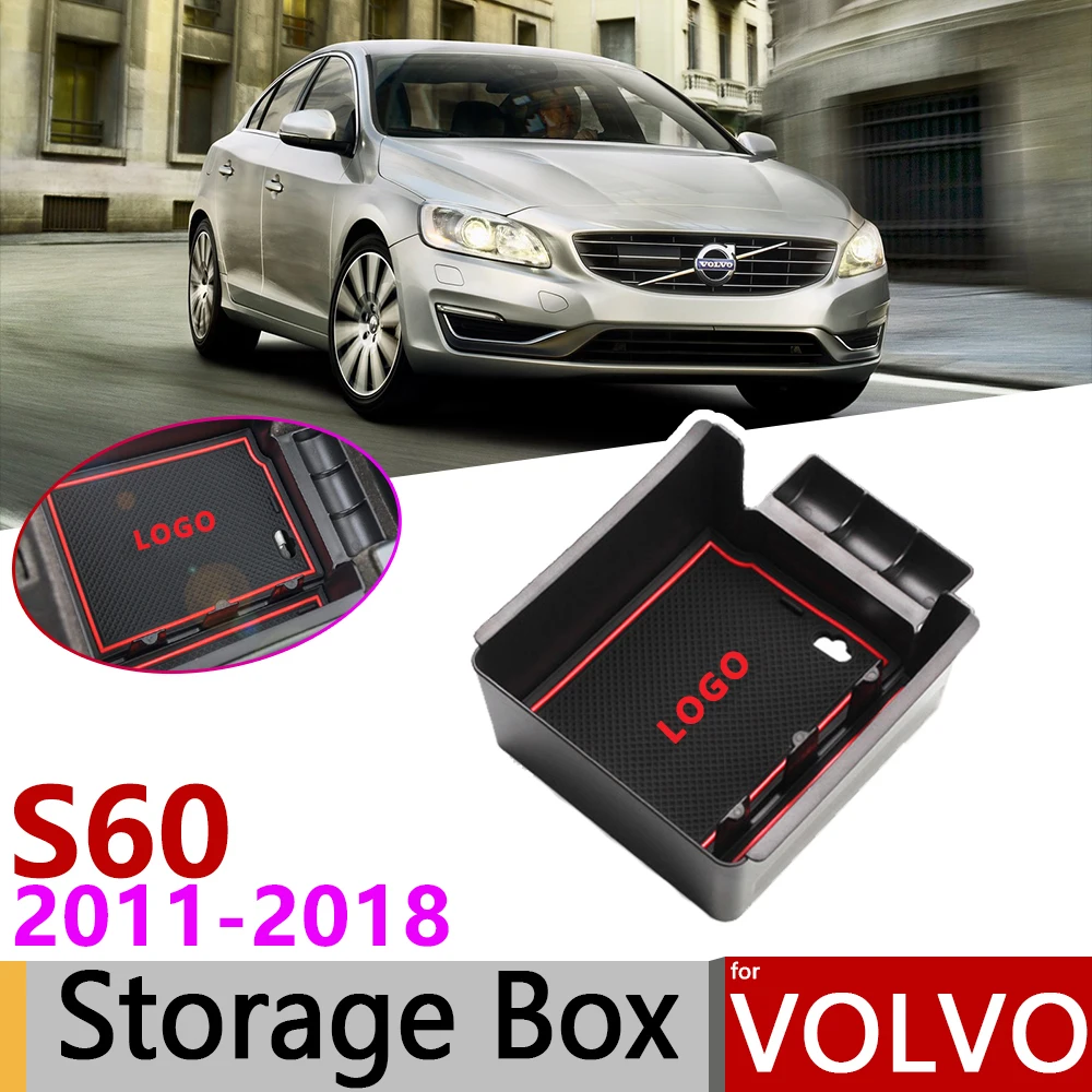 Для Volvo S60 2011 ~ 2018 центральный подлокотник ящик для хранения наведения порядка