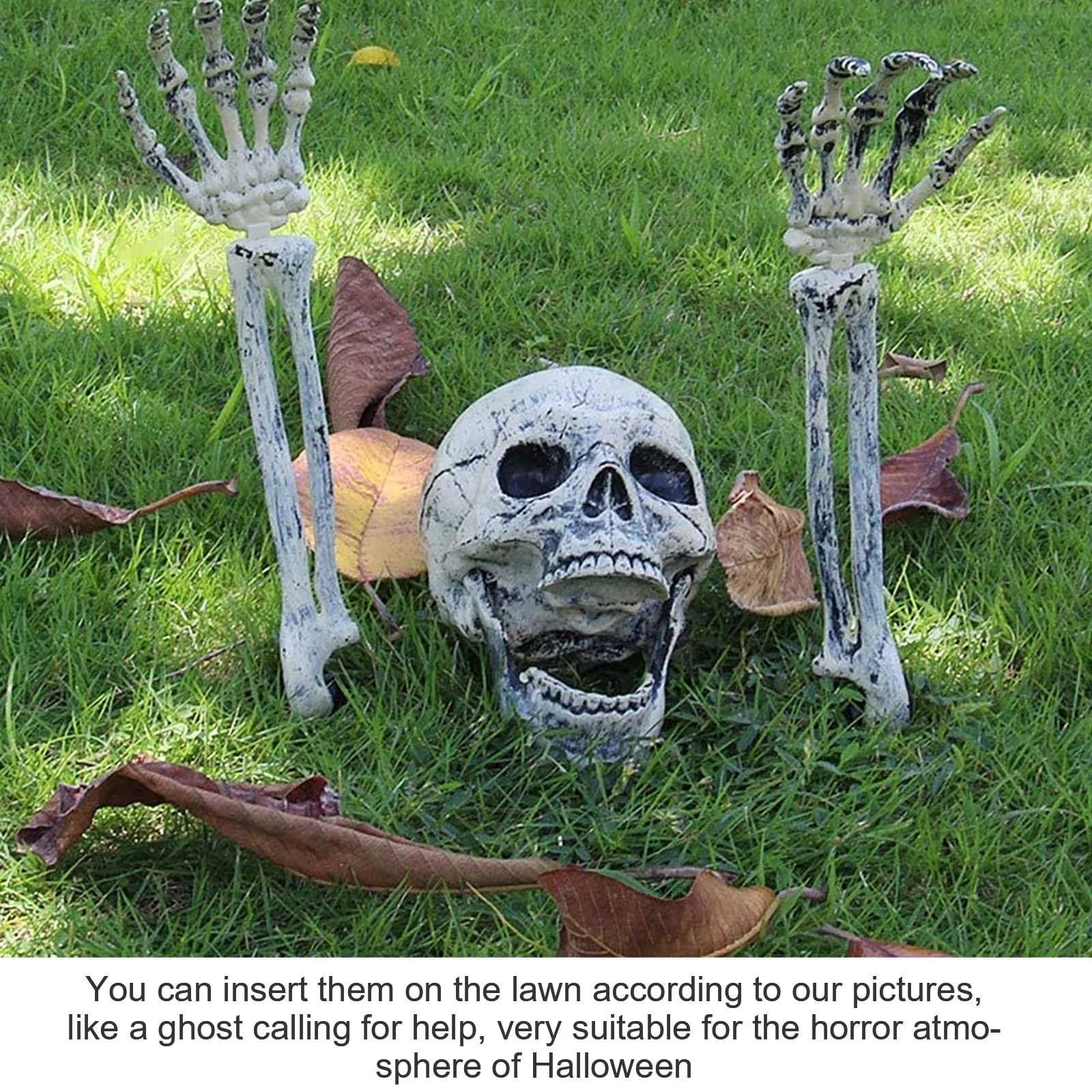 

Украшения для Хэллоуина, набор из 3 искусственных черепов и ручек, страшный пластиковый Декор черепа для дома и улицы, вечевечерние НКА на Хэ...