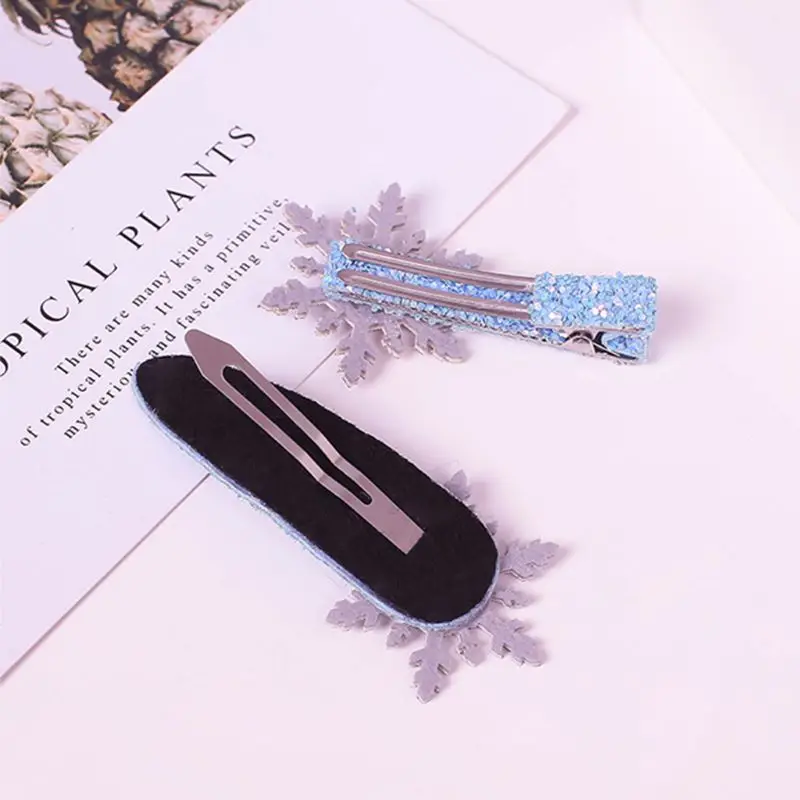 

Christmas Snowflake Crystal Hair Clips for Women Winter Hair Ties Girls Hairpins P31B