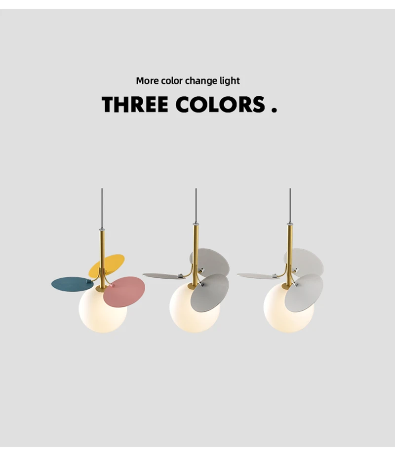 

New Colorful Nordic Flower Home Decoration Lamp Kitchen Children Room Lovely Pendant Lamp Frosted Glass Ball Hanging Lamp