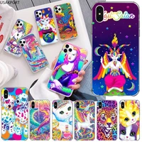 lisa frank art phone case for iphone 12 pro max 11 pro xs max 8 7 6 6s plus x 5s se 2020 xr cover
