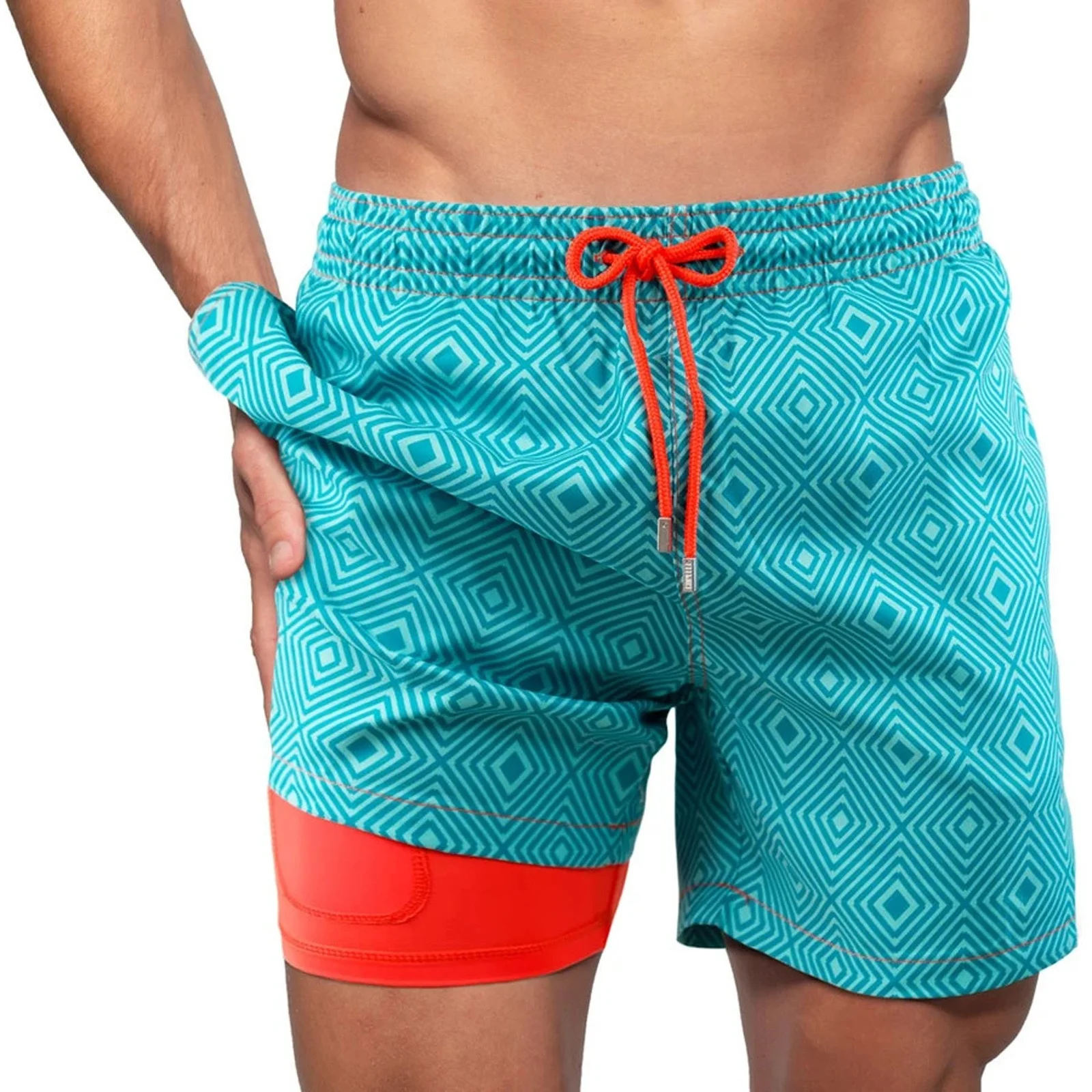 

Men's Beach Short Swim Short Mens Running Sports Surffing Shorts Breathable Drawstring Casual Shorts #g42