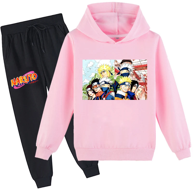 

Narutoes Kids Sweatshirt Pant Suit Children Sweatshirt Hoodies Boy Girl Beautiful Sportswear Pullover Graphic Clothing Suits
