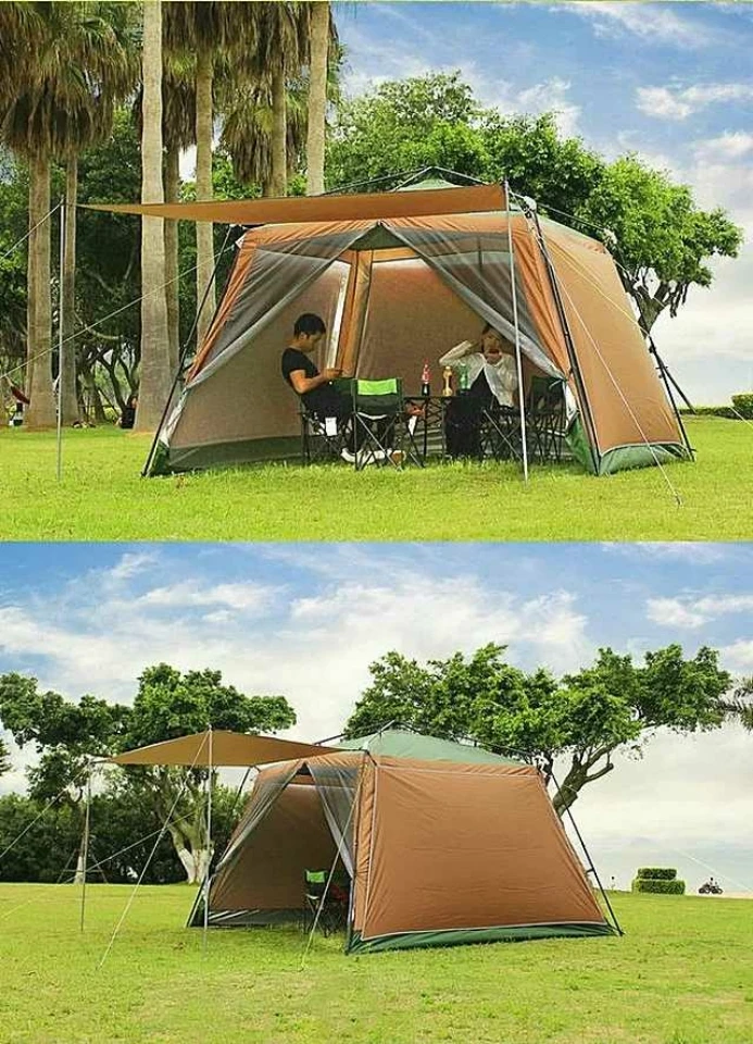 ZHUOAO новое поступление автоматическая ультрабольшая палатка 310*310*210 см для 4-6 человек, большая Пляжная палатка gazebo с 4 стенками