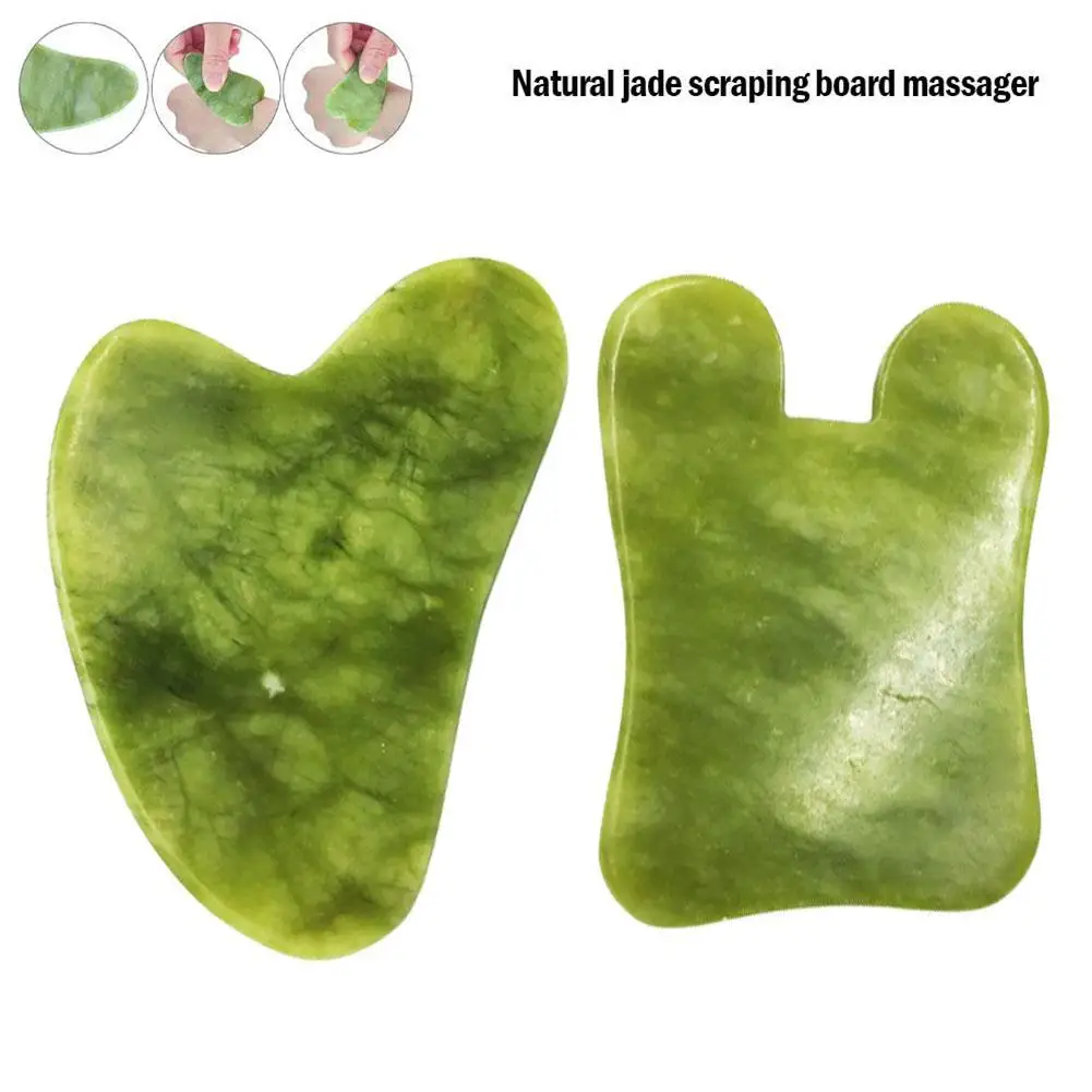 

1PC Natural Jade Scraping Board Eye Massage Face-Lift Skin Rejuvenation Gua Sha Massage Acupunt Eye Body Care Spa Massage
