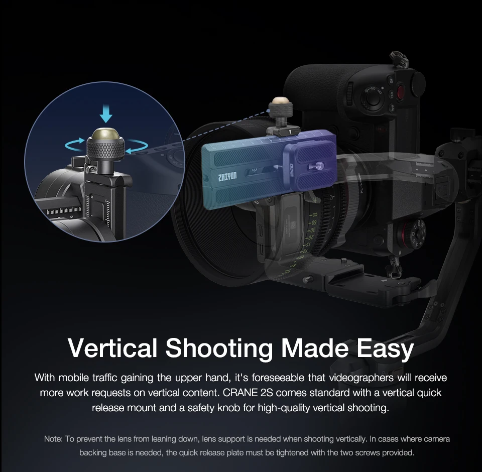 3 осевой Ручной Стабилизатор Zhiyun Crane 2S для DSLR и беззеркальных камер совместим с