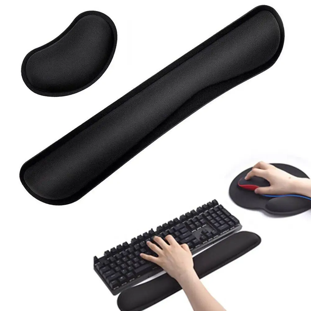

Mechanical Keyboard Wrist Rest Pad Mouse Wrist Rest Pad Ergonomic Memory Foam Set Comfort Mouse Pad For Office Computer Laptop