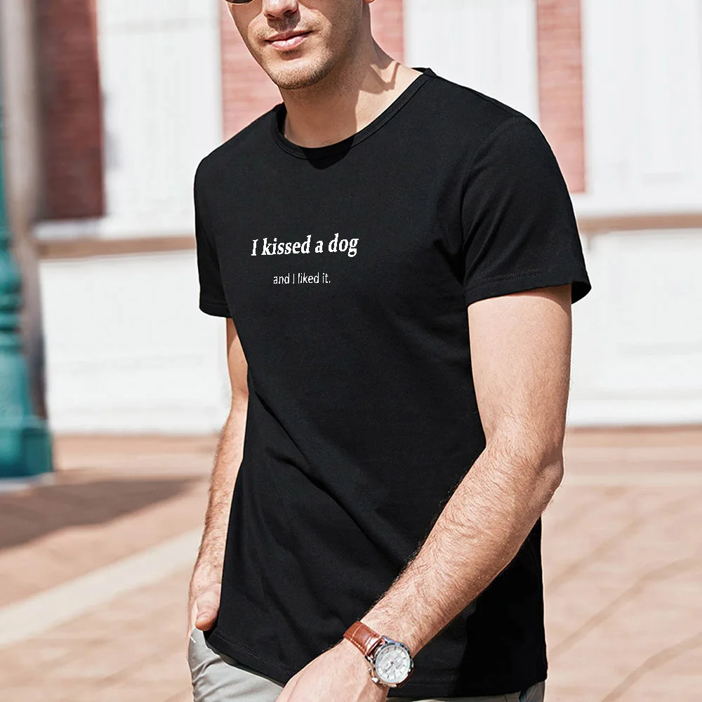 019 Мужская футболка с круглым вырезом натуральная повседневная мужская одежда 2019