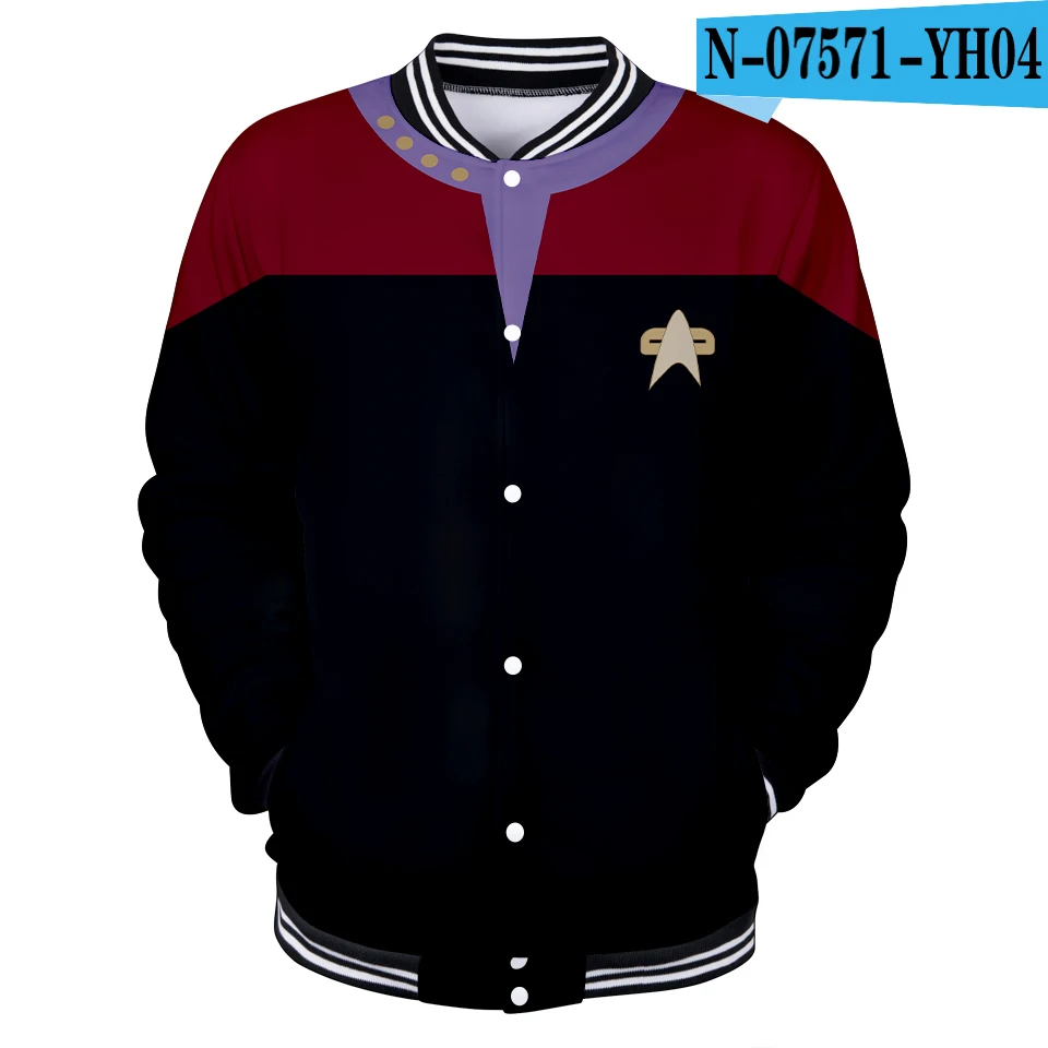 Научная фантастика сериал Star Trek: короткие треки косплей 3D бейсбольная форма для мужчин/женщин Harajuku бейсбольные куртки одежда - Цвет: YH04