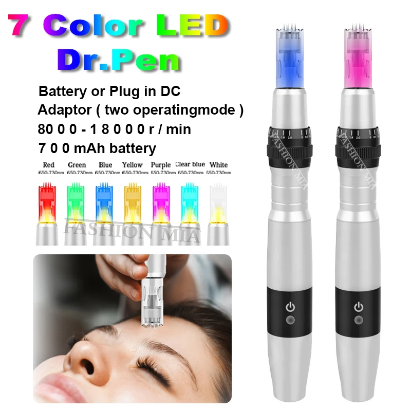 Беспроводной Электрический Дерма ручка 7 цветов светодиодный светильник Фотон