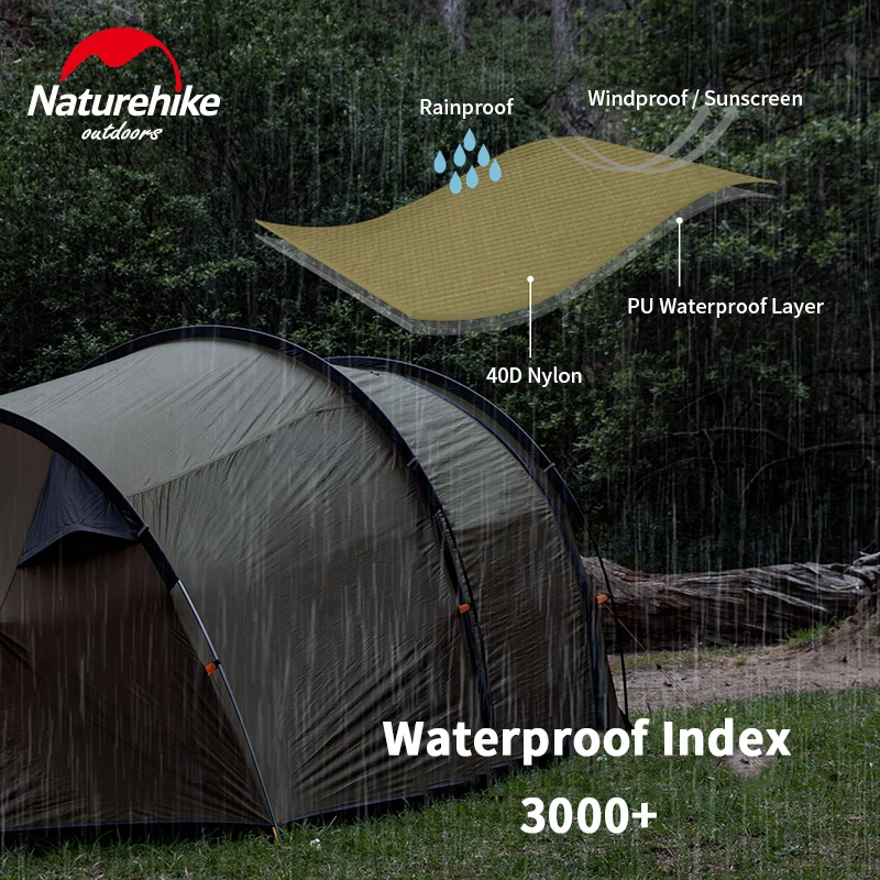 Палатка Naturehike Cloud туристическая Ультралегкая на 2 человек нейлоновая силиконовая