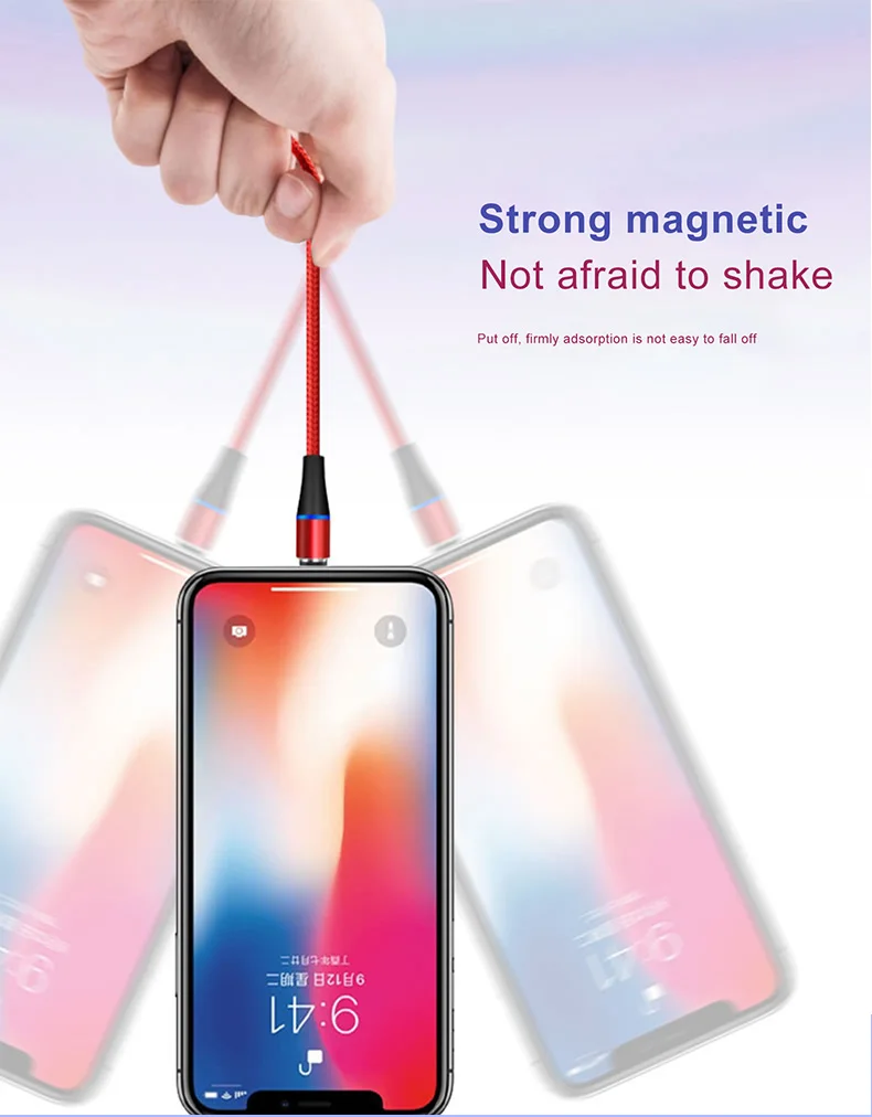 2M 3A Magnetic Cable Quick charge 3.0 Micro USB Charger Type C Fast Charging For iPhone 7 XS Samsung S8 Magnet Phone Cables | Мобильные