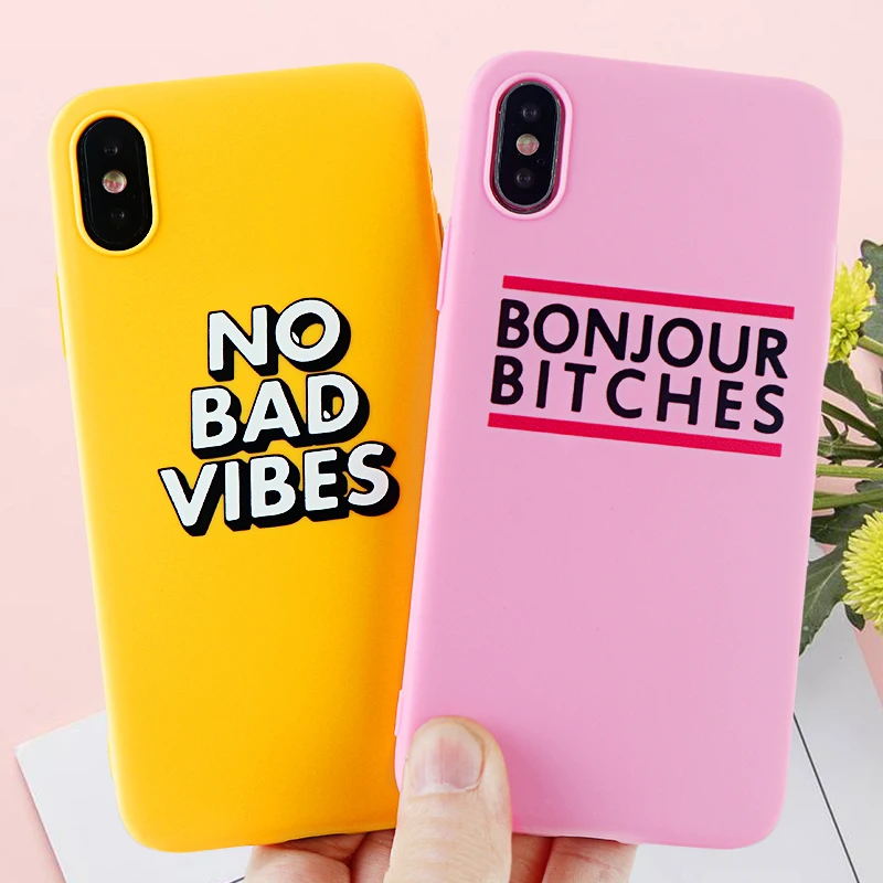 Модный чехол для телефона с буквенным принтом s IPhone 11 8 7 6s Plus Pro X XS MAX XR Забавный