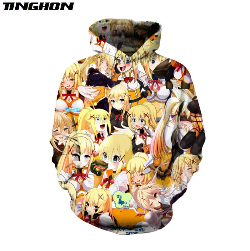 Футболка в стиле аниме с изображением забавных милых уличная тьмы Konosuba комиксов